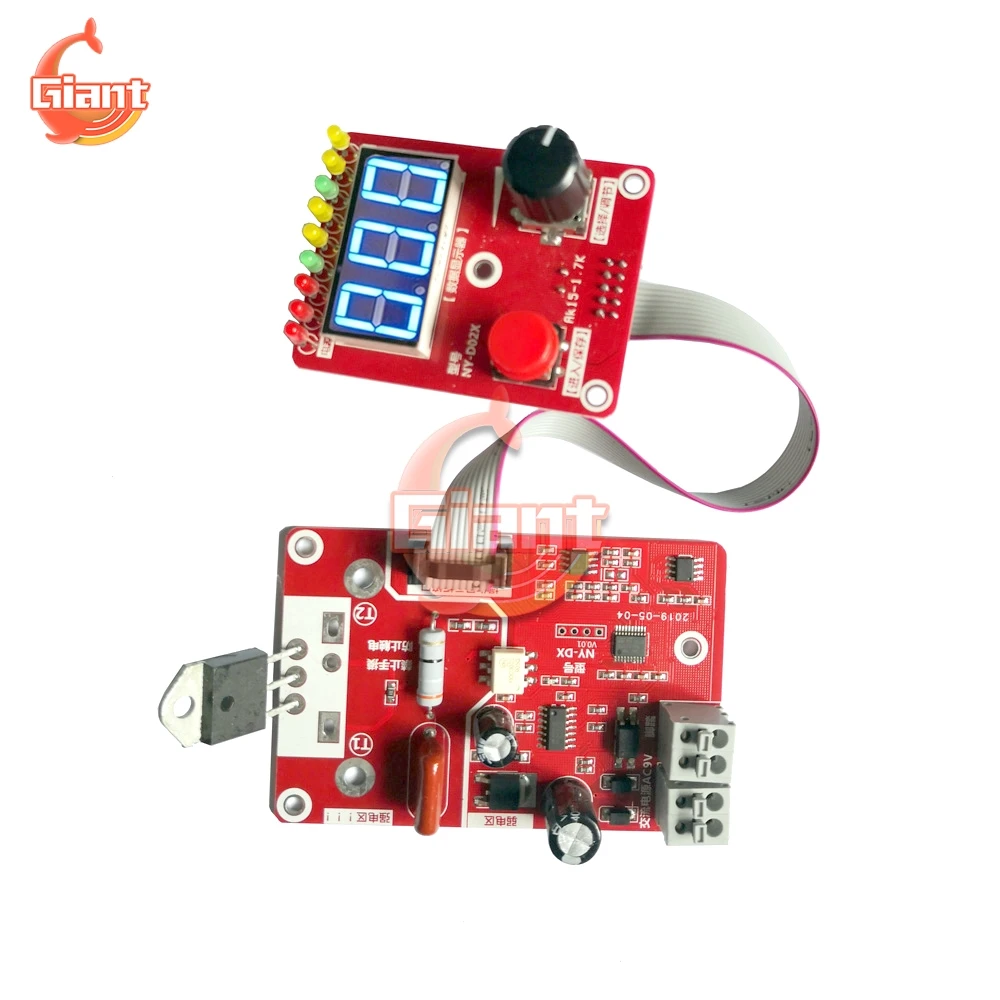 NY-D02 Double Pulse Encoder Spot Welding Machine Time Digit Module Control Panel Plate Adjustable Current Controller 40A 100A