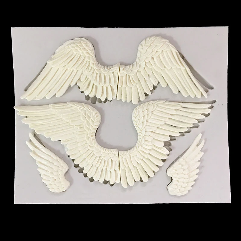 Angel Wings Resin Mold Silicone Kitchen Baking Tools DIY Chocolate Pastry Fondant Moulds Dessert Cake Lace Decoration Supplies