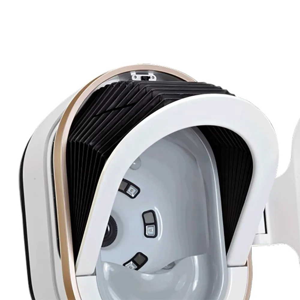 Analizador de piel de espejo mágico 3D portátil, tecnología AI con lámpara UV RGB y maderas, escáner de piel, máquina analizadora de piel de Visia facial