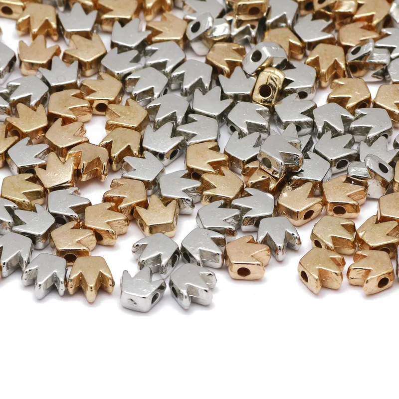 100Pcs/lot 5x6mm Crown Shape CCB Beads Acrylic Loose Spacer Beads For DIY Jewelry Making Findings Bracelet Necklace Charms