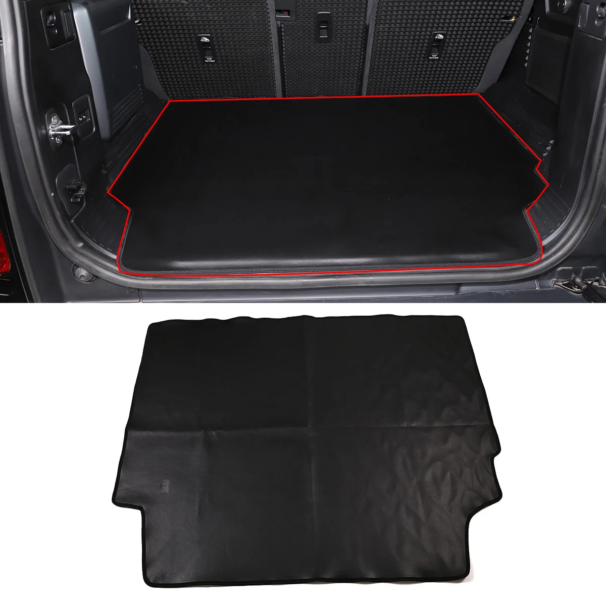 TPE Black For Land Rover Defender 110 2020-2022 Trunk Mat DurAble Floor Mats All Weather Pad Protection Carpet  Car Accessories