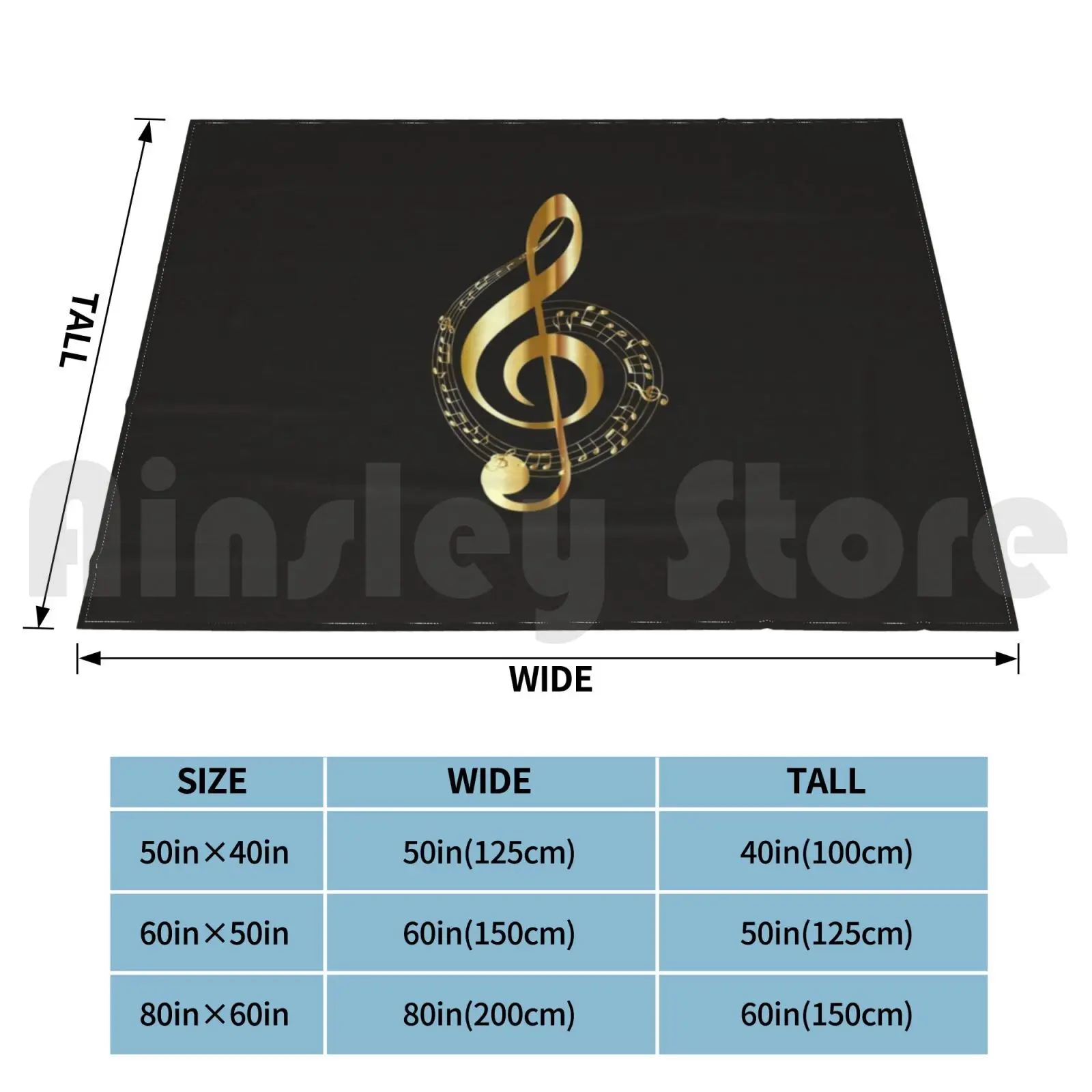 Clef Blanket Fashion Custom 1495 Music Clef Musical Classical Treble Musician Bass Band Piano Classic Guitar