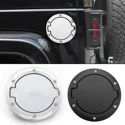 For Jeep Wrangler JK 2007-2017 Fuel Tank Cover Car Oil Tank Cap Cover Chrome Black Styling Accessories