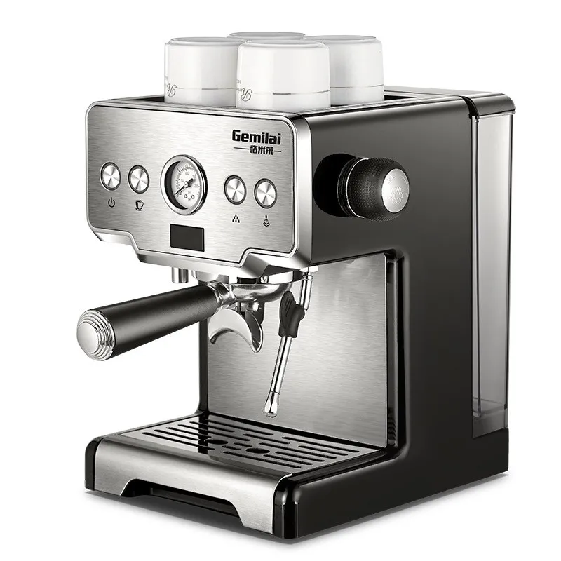 15 Bar Italian Coffee Machine Stainless Steel Steam Semi-automatic Milk Bubble Espresso Coffee Maker Commercial CRM3605