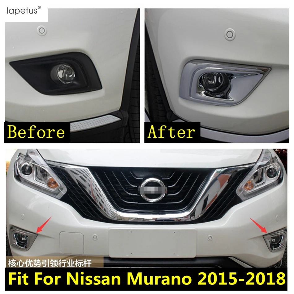 

Front Foglight Fog Lights Lamps Frame Molding Cover Kit Trim ABS Chrome Accessories Fit For Nissan Murano 2015 2016 2017 2018