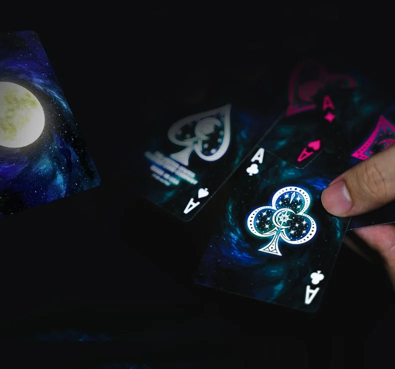 Bicicleta stargazer lua nova jogando cartas espaço galaxy deck uspcc colecionável poker jogos de cartas mágicas truque magia adereços