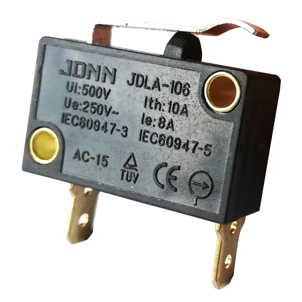 JDNN JDLA-106 prosta długa dźwignia zginania długie ramię mikroprzełączniki mikroprzełącznik 80A 250V 2 piny, 2-Pack