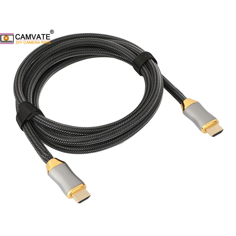 CAMVATE-Cable HDMI 2,1 de alta velocidad, 8K, con conectores dorados y nailon trenzado, hecho para Lapto /Monitor/Xbox One/PS5/8K TV (2m de largo)