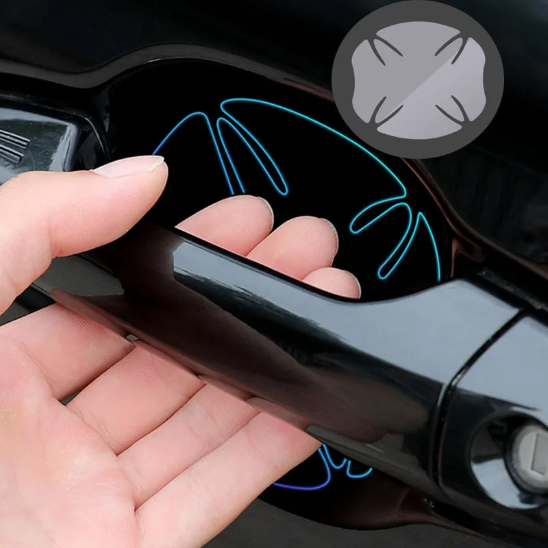 4Pcs / LOT car handle protective film transparent car sticker for Volkswagen POLO Tiguan Passat Golf EOS Scirocco