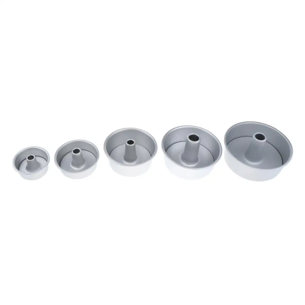 3Pcs/Set Hollow Chiffon Cake Mold Angel Food Cake Pan Baking Mould 4/5/7 Inch