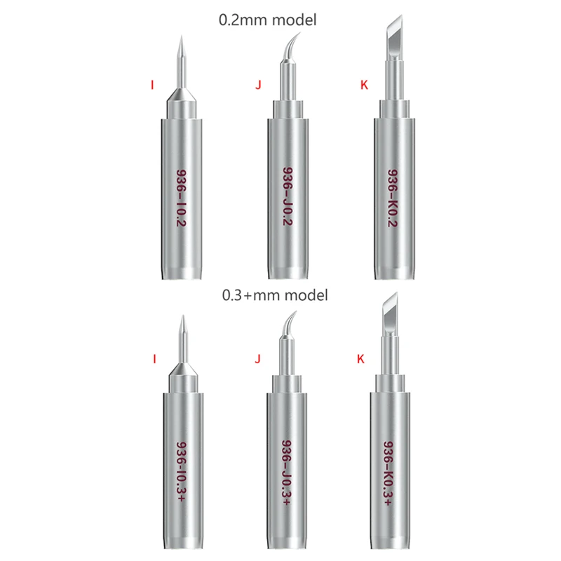 Qianli Universal Soldering Iron Tips Replaceable Lead Free K J I Welding Tips for 936 Soldering Stations BGA Rework Tool