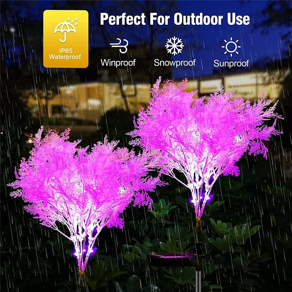 Solar Lights Outdoor Decorative Solar Rime Flower LED Ground Light For Garden Lawn Pathway Patio Yard