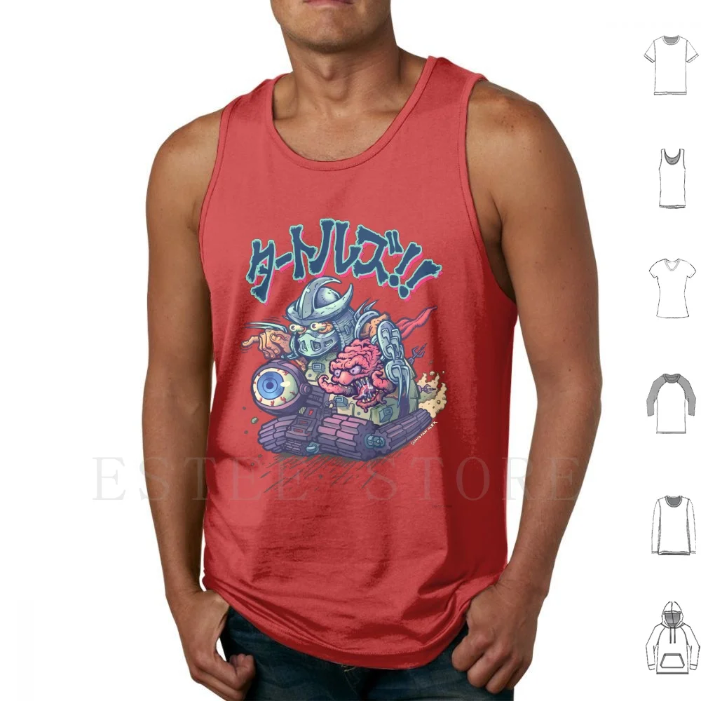 Shred-Fink Tank Tops Vest Shredder Rat Fink Cool Retro Comics Tv Series Cartoons 80s Vintage Toys