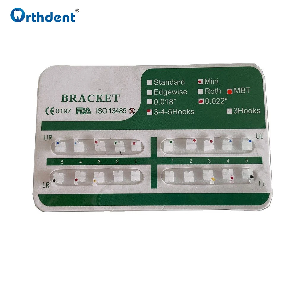 20 Pcs/Kit Dental Orthodontic Ceramic Brackets Braces for Teeth Mini Roth MBT Solt 0.022 Hooks 345 Dentistry Dentist Material