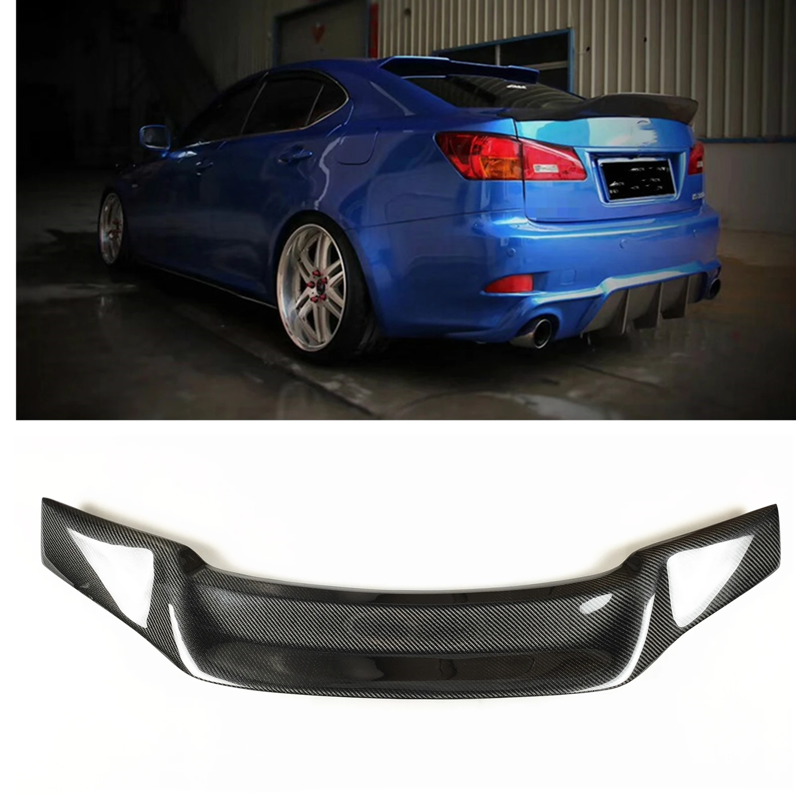 

Rear Trunk Lid Spoiler Wing For LEXUS IS250 IS300 IS350 ISF IS-F 2006-2013 Sedan 4 Door Carbon Fiber Tailgate Splitter Lip Trim