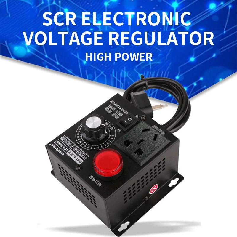 

SCR Electronic Voltage Regulator 220V Motor Fan Electric Drill Variable speed governor high power thermostat