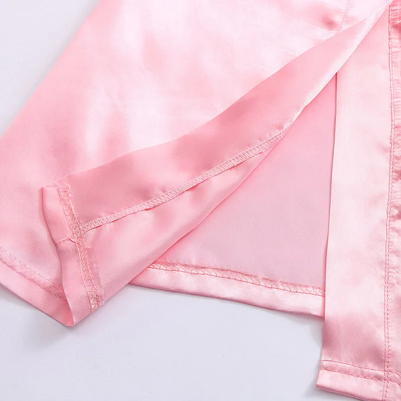 Girl\'s Kimono Robe Children & MOM Bathrobes For Spa Satin Silk Nightgown for Wedding Bridal Birthday Party Sleepwear