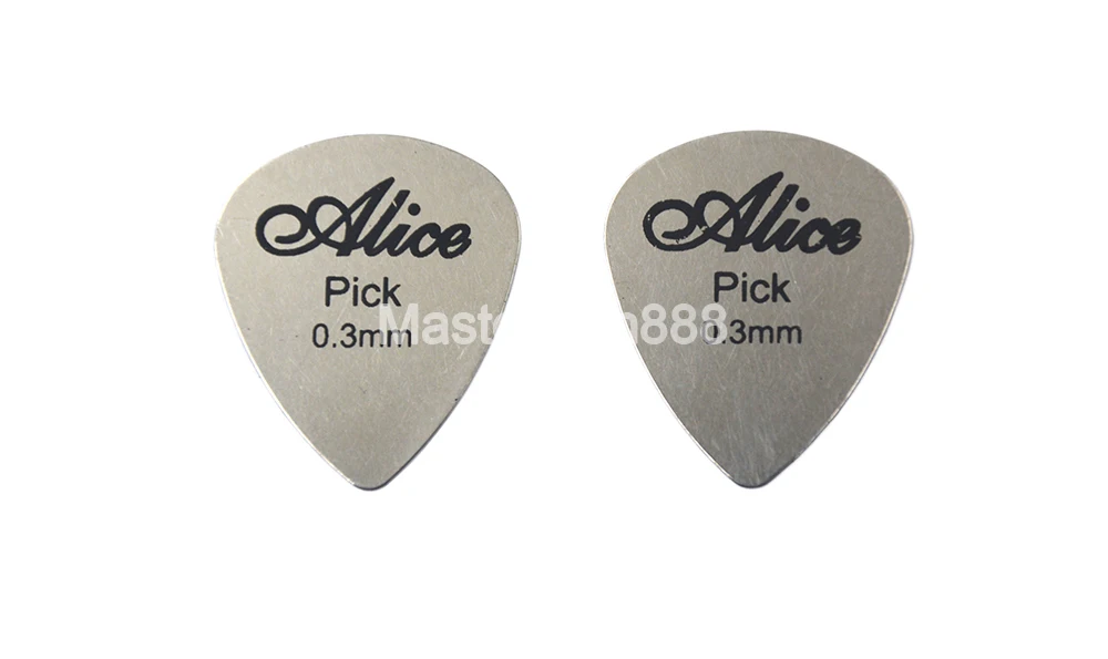 

100pcs Alice AP100S 0.3mm Standard/Heart/Triangle Shape Chrome Metal Stainless Steel Picks Electric Guitar Bass Picks Plectrums