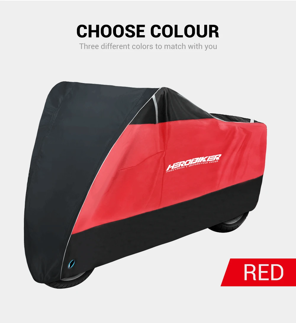 Neue Motorrad Abdeckung Funda Moto Regen Abdeckung Wasserdicht Staubdicht UV Schutzhülle Mantel Indoor Outdoor Motorrad Roller Abdeckung – Detail 9