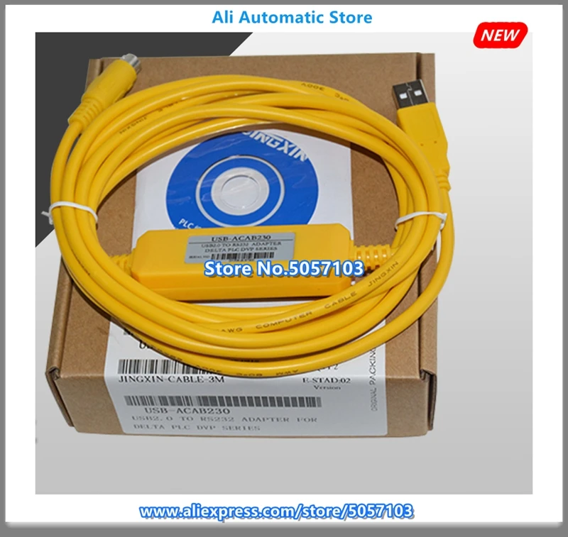 

Yellow USB-ACAB230 DELTA DVP Series PLC Programming Download Cable Support WIN7