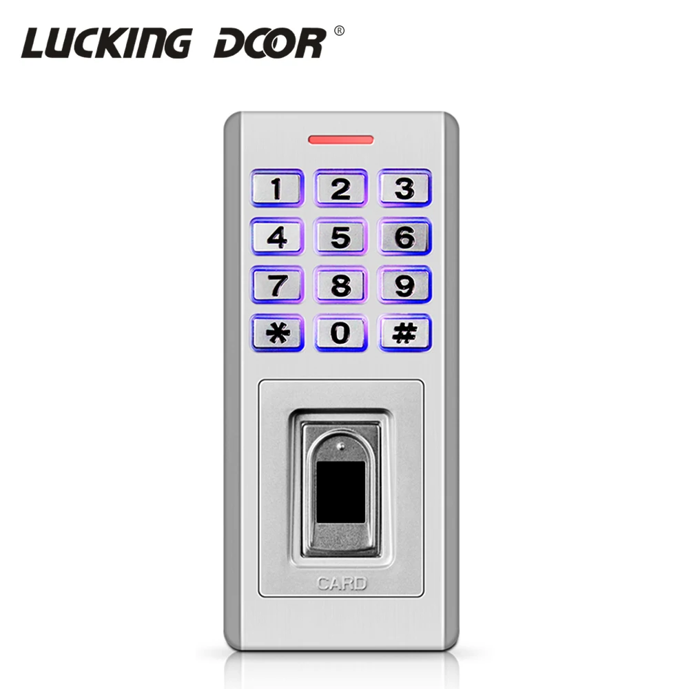 Backlight Semiconductor Fingerprint Metal Keypad IP68 Waterproof RFID access control system support Finger+RFID+Password
