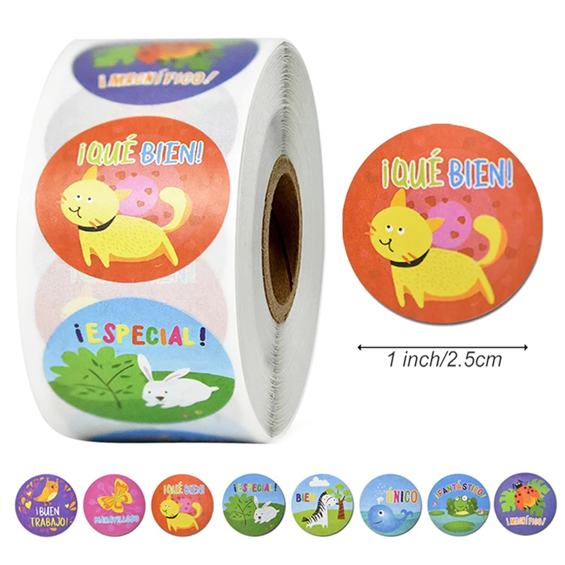 500pcs Animal Reward Stickers for School Family Decoration Tag Sealing Label for Teacher Student Kid Scrapbooking Decor Stickers