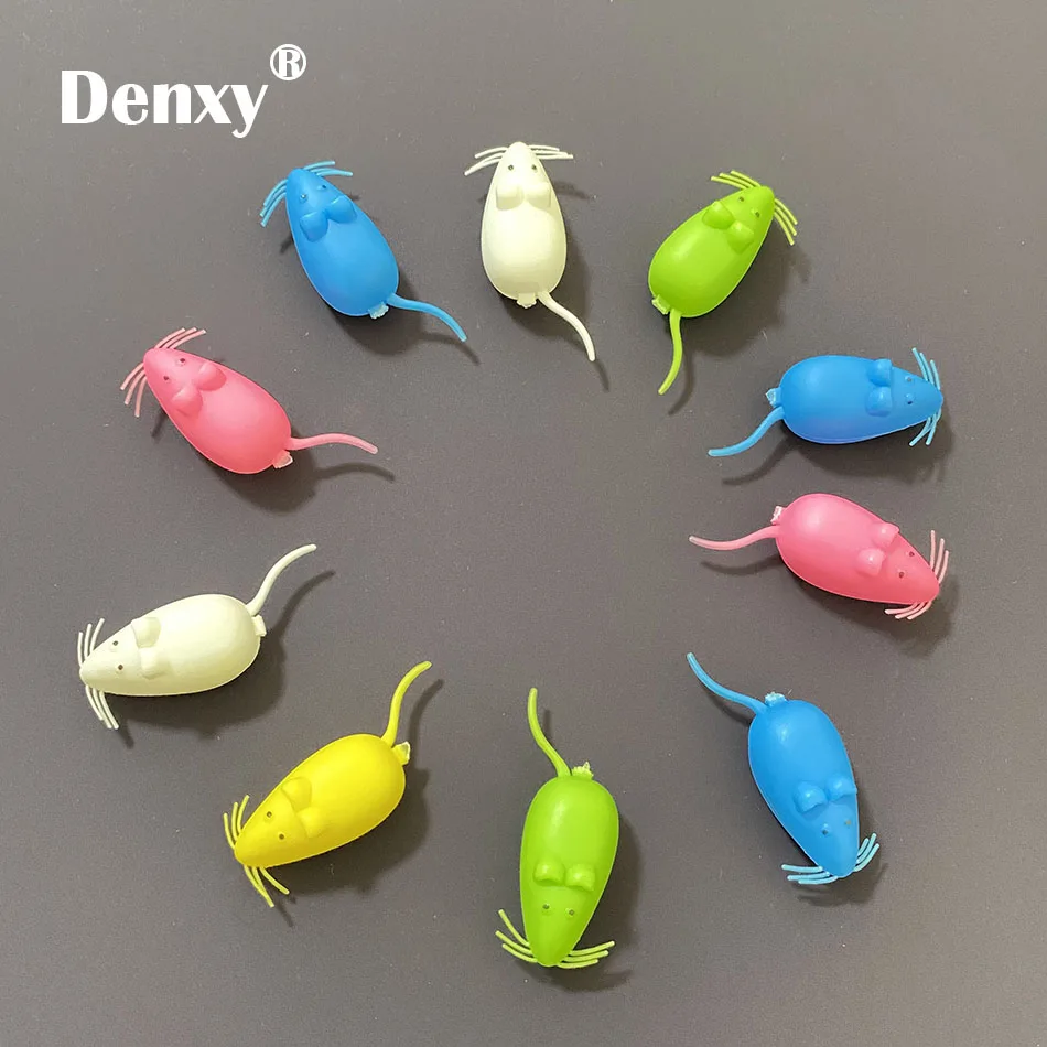 Denxy 50pcs Dental Lovely Mouse Shape Milk Teeth Storage box Children's deciduous tooth box children's dental clinic gifts