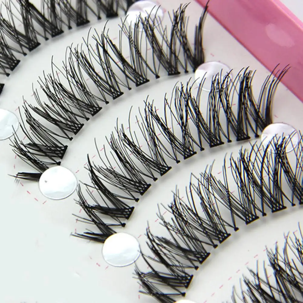 Mode Falsche Wimpern 10 Paar Natürliche Schwarz Lang Kreuz Dicken Falsche Wimpern Partei Eye Make-Up Wimpern Set