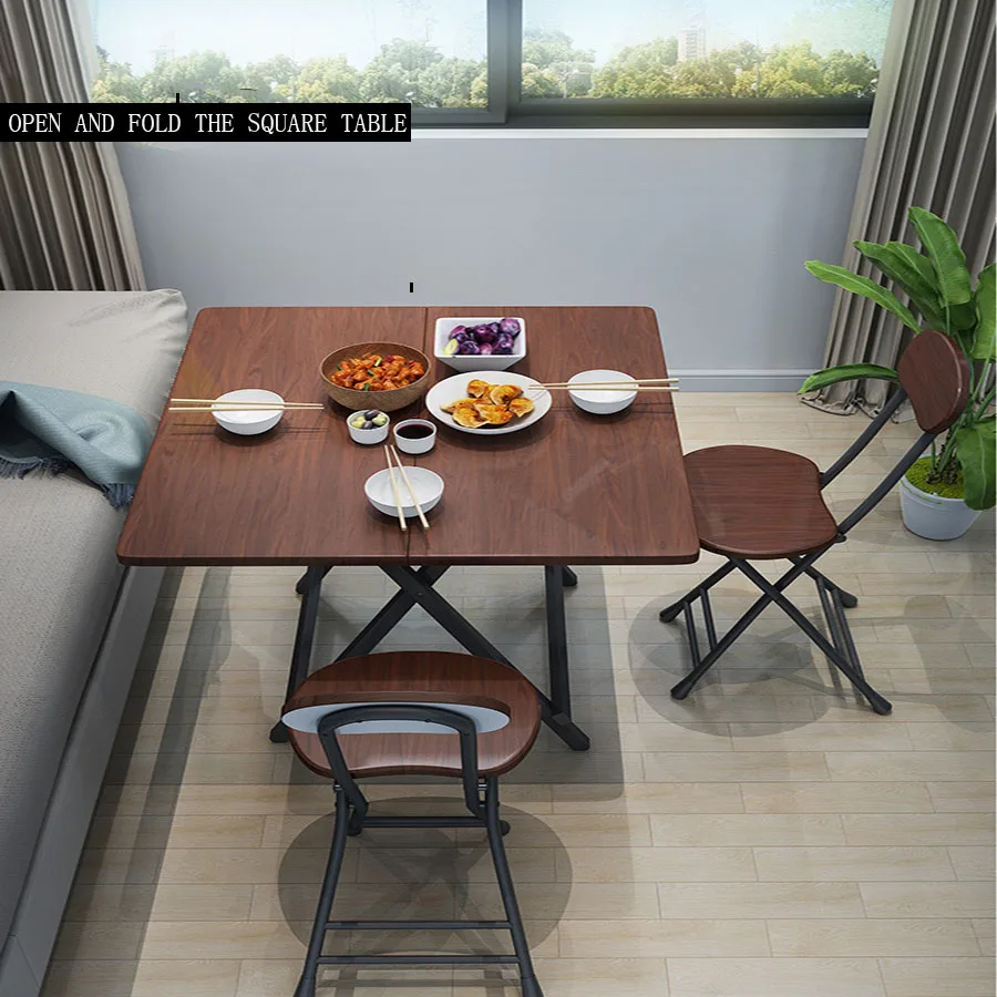 Table à manger pliante Portable, Table de loisirs Simple, bureau d'ordinateur, Table carrée portable