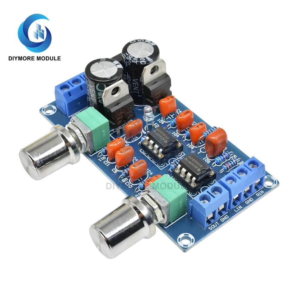 NE5532 Low Pass Filter Board Subwoofer Volume Control Board Amplifier Module 9-15V Preamplifier Module