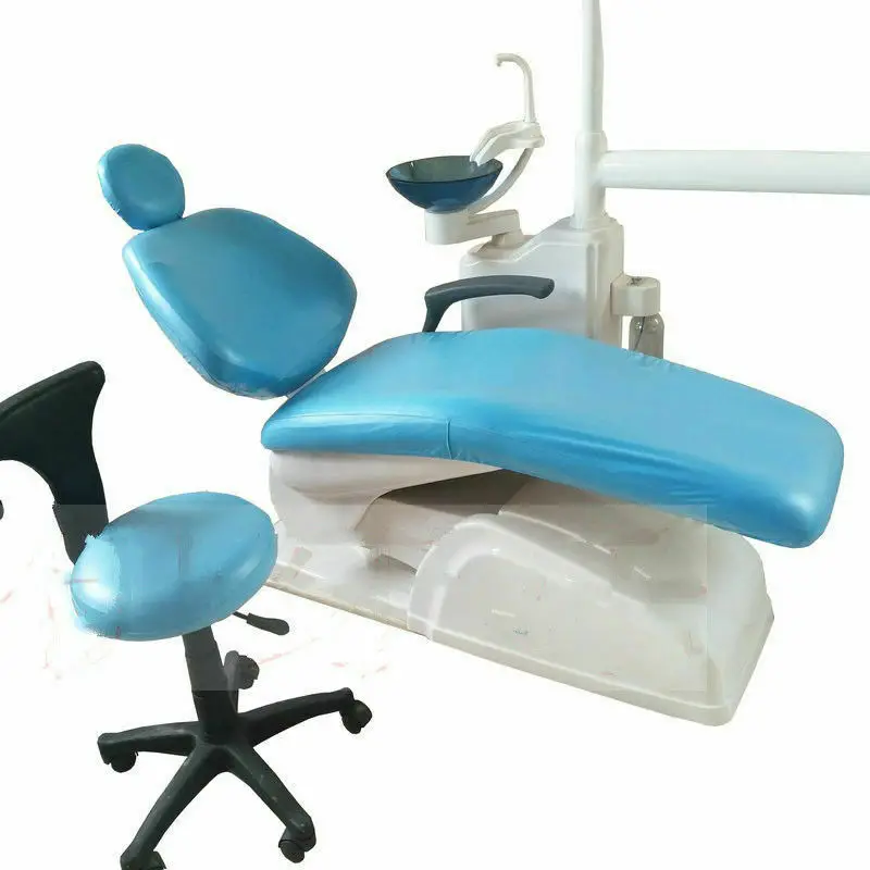 1Set Dental Unit Chair Cover Dentist Chair Protector Sleeves PU Lether *4colors