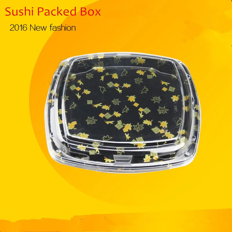 

Floral Print Sushi Packaging Box, Cherry blossoms print sushi box, Takeout Food box with lid 19cm*11cm*4cm 15PCS