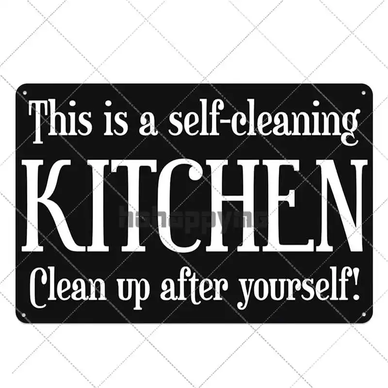 Kitchen Vintage Metal Tin Sign Retro Posters Food Plate Pub Bar Kitchen Dinning Room Wall Decoration Home Decor 20*30cm