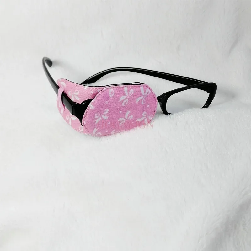 Cartoon Amblyopia Correction Vision Training Eye Patch Surgery Children Thin Glasses Case Pure Cotton Silk Dulongshan Temple