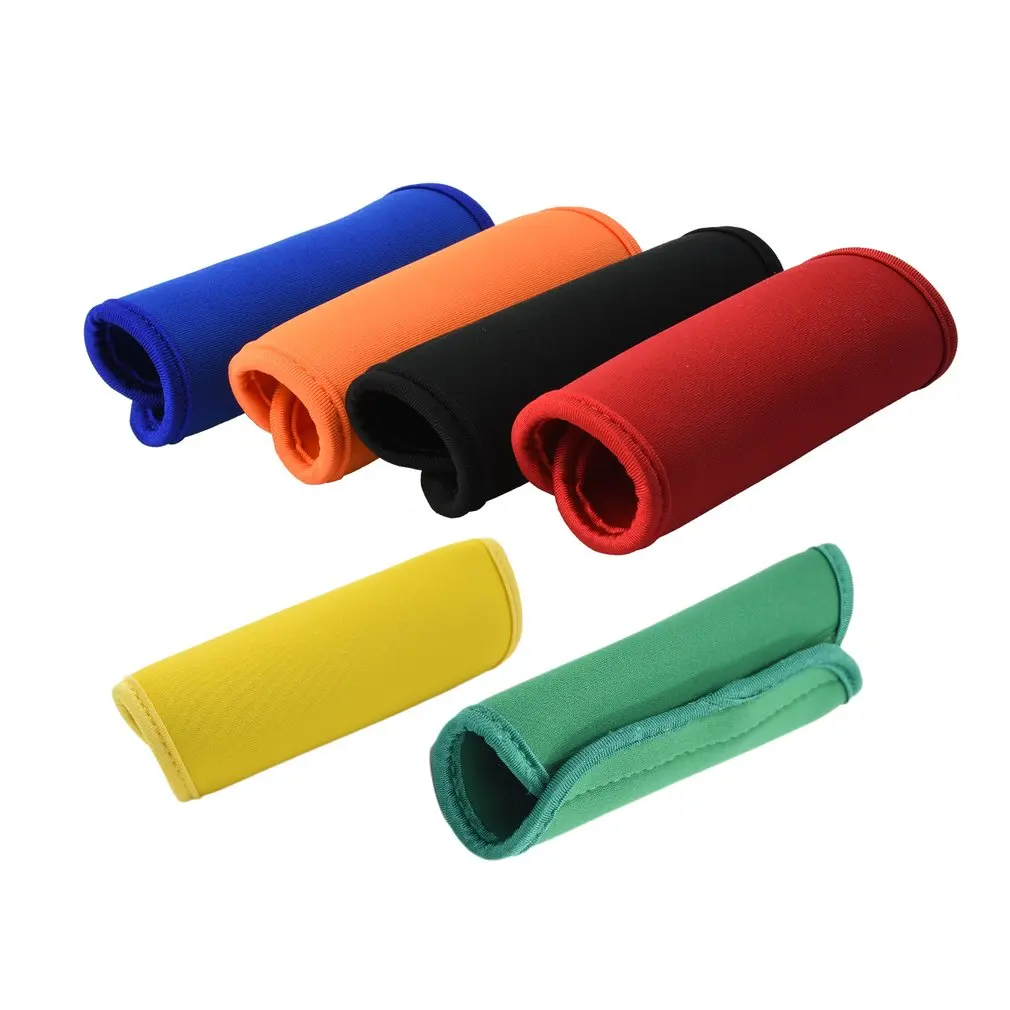 Confortável neoprene alça de bagagem envoltório grip identificador macio carrinho grip capa protetora para mala de viagem