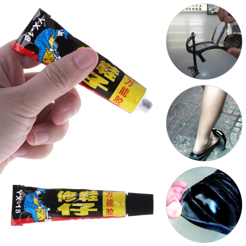 Colla per riparazione Super adesiva da 18ml per scarpe in pelle di gomma tubo di tela forte legame