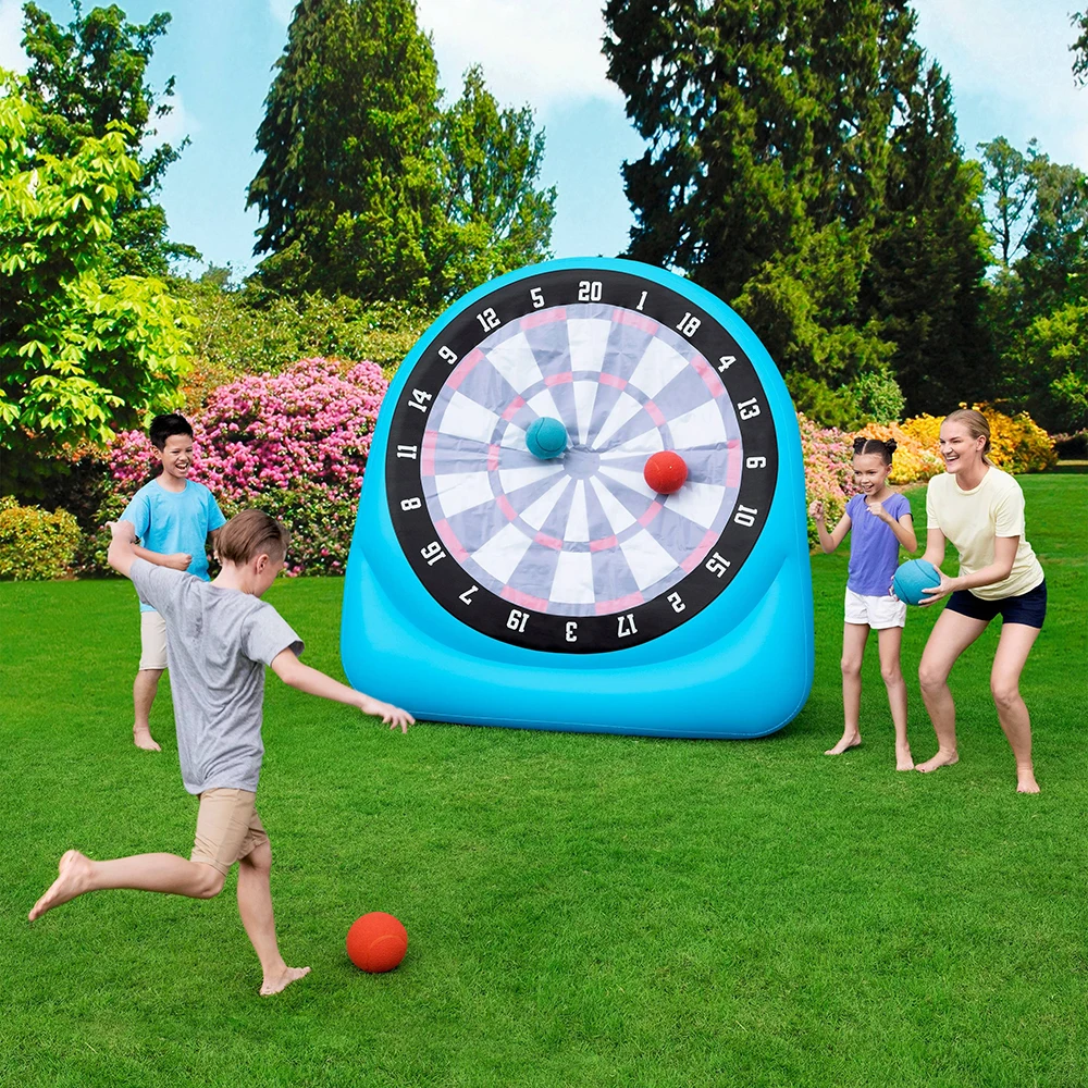 PVC mini 1.8m H Inflatable Dart Board Soccer Game Inflatable Football Shooting Dart Board With Air bump for kids