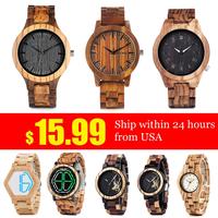 Fast Shipping from US BOBO BIRD Wood Watches for Men Watch Special Prices Wristwatches erkek kol saati Quartz Watch Male