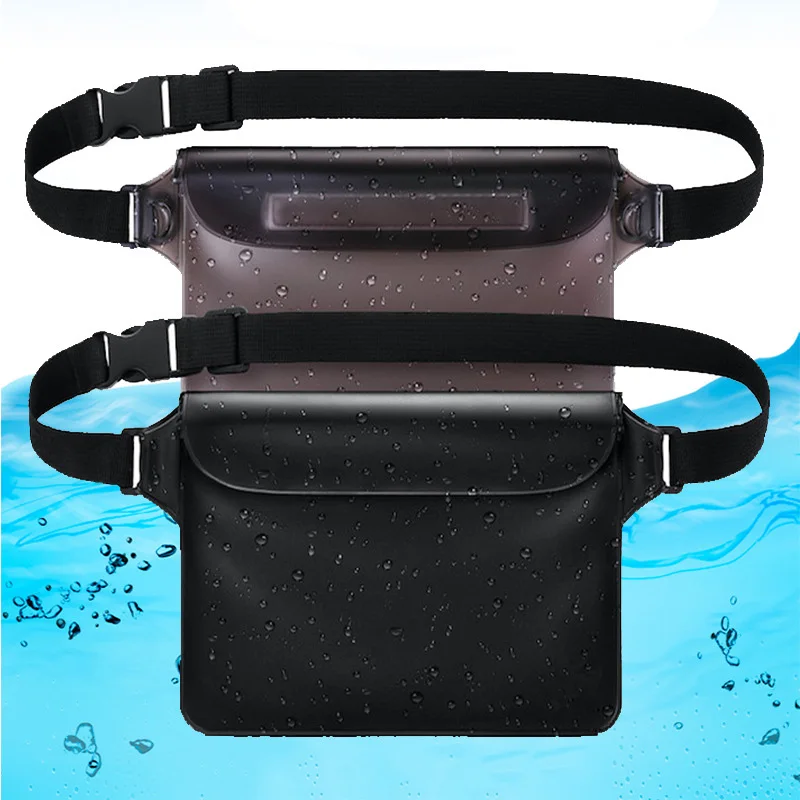 Borsa da nuoto trasparente impermeabile in PVC Outdoor Drift Diving marsupio borsa da cintura custodia subacquea per telefono marsupio borse