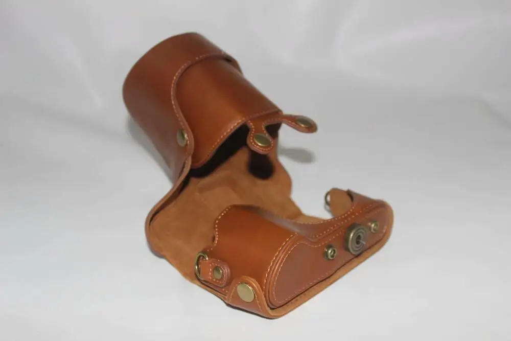 PU 가죽 카메라 케이스 가방 그립 스트랩 Samsng NX300 18-55mm 20-50mm 렌즈 어깨 끈