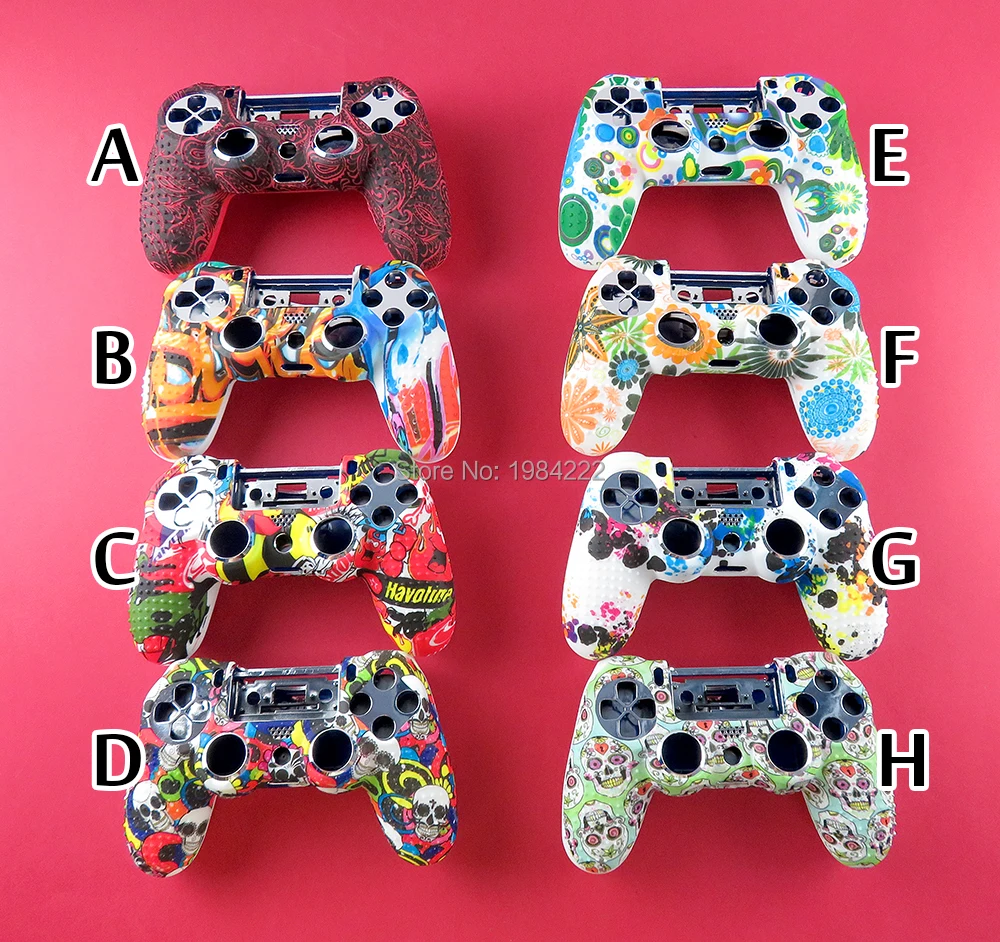 Dla Playstation 4 PS4 Pro PS4 Slim Gamepad Protect kamuflaż Camo żel silikonowy osłony miękkie etui obudowa ochronna Graffiti