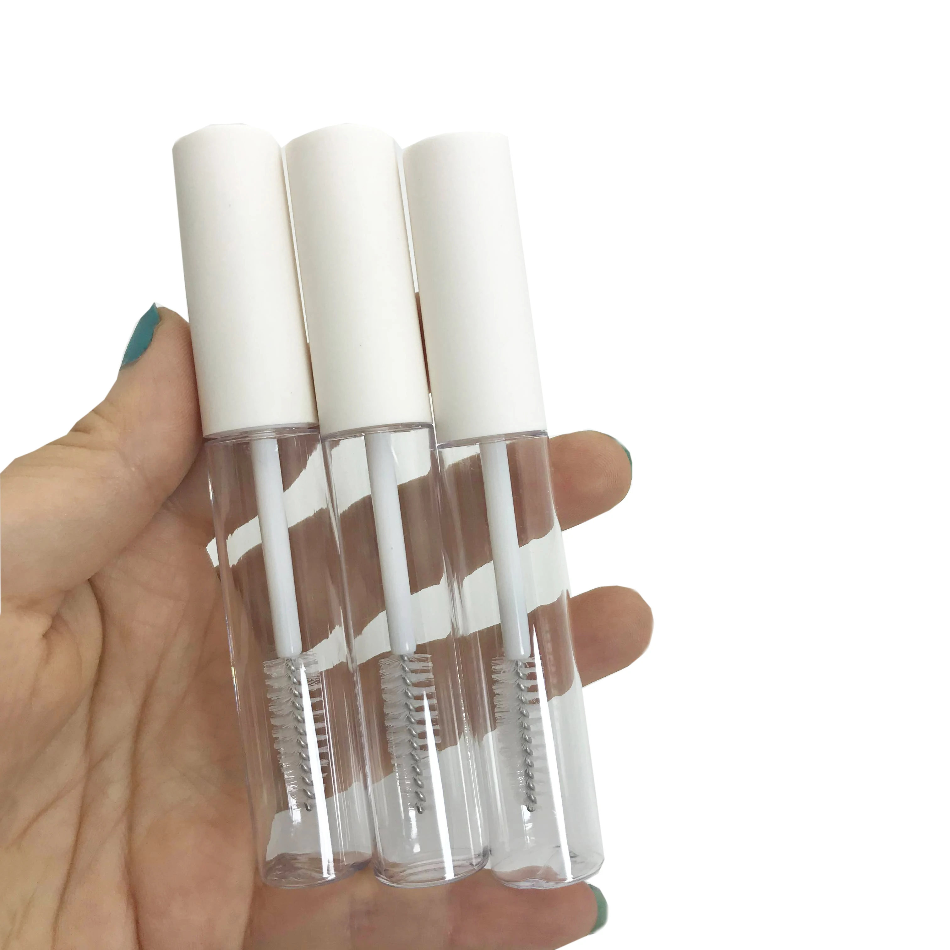 5/10/20/30/50/100pcs 10ml Empty Mascara Tubes Matte White Cap DIY Eyeliner bottle Revitalash Cosmetics Packaging Container