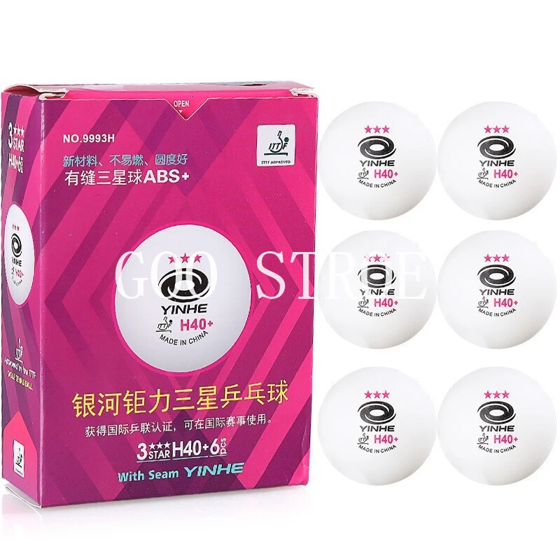 YINHE 3-Star Y40+ H40+ Table Tennis Balls (3 Star, New Material 3-Star Seamed ABS Balls) Plastic Poly Ping Pong Balls