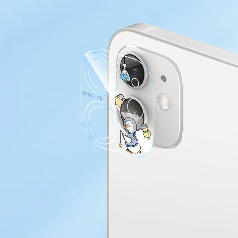 2PCS Cartoon Camera Lens Protector for Iphone 13 Pro Max Camera Sticker for Iphon 12 11 Camera Lens Stickers Soft Film Not Glass