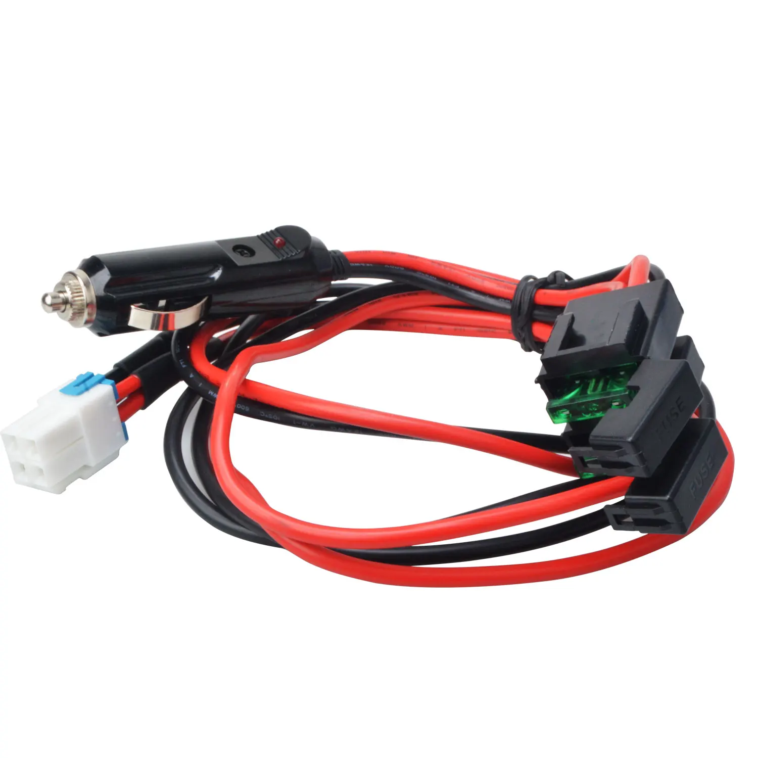 Encendedor de cigarrillos de 13,8 V, Cable de alimentación enchufable de 1,5 metros, 30A con fusible para ICOM IC-7000, Kenwood, IC-7600, Yaesu, FT-2000, FT450