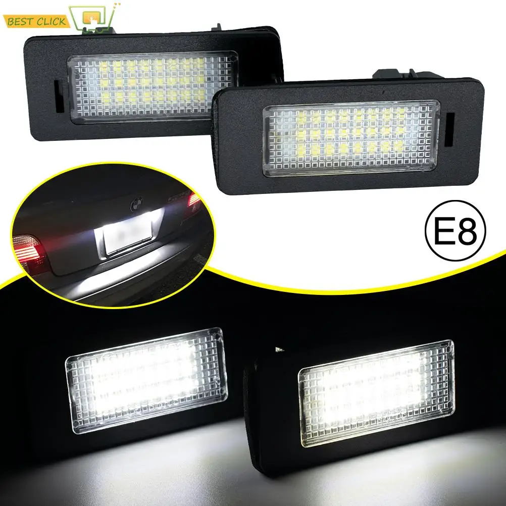 White Car License Plate Light For BMW E39 M5 E70 E71 X5 X6 E60 M5 E90 E92 E93 M3 Led Rear Number Plate Lamp Direct Replacement