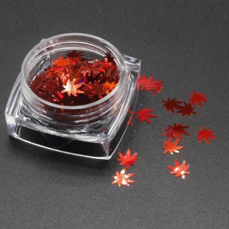 KXY Weed Sequins Leaves Pot Leaves 6MM Nails Glitter Nails Art Decoration Body Glitter Tumblers Crafts Festival Accessories