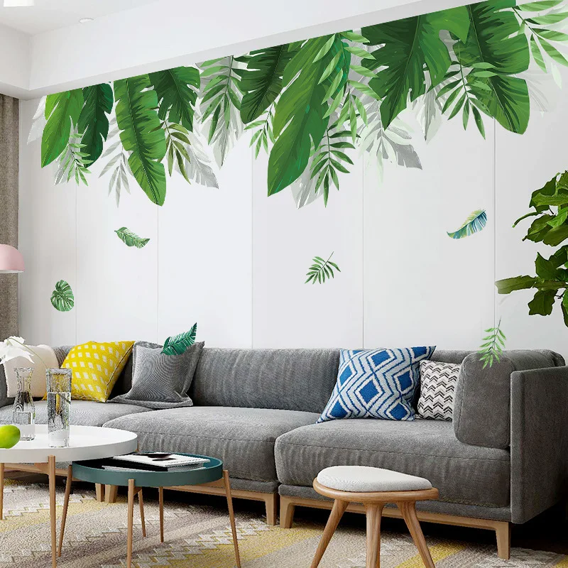 Tropical Plants Banana Leaf Wall Stickers for Living room Bedroom Background Wall Decor Vinyl Wall Decal Home Decor Wall Posters image 6