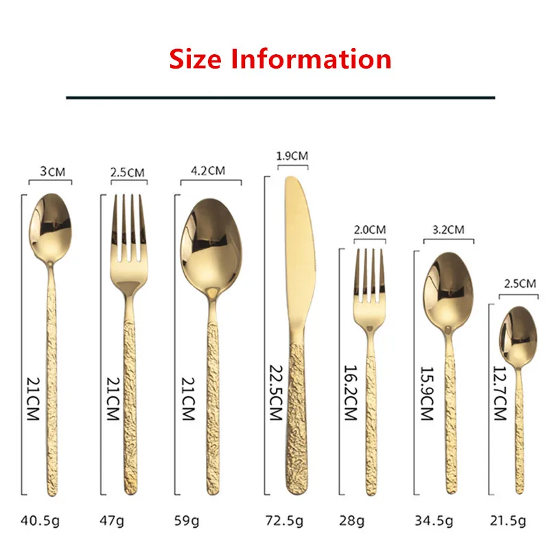 Stainless steel Western Cutlery set Knife Fork Spoon Dinner Set Dessert Dinnerware Western Steak Knife Tableware Spoon Fork