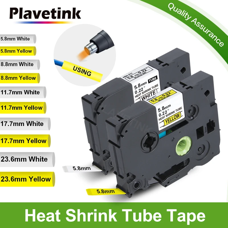 Plavetink-Cinta de Tubo termorretráctil para impresora, Hse-211, Hse-221, 241, 251, hse, 211, 221, 231, 631, 621, 641, para impresora p-touch